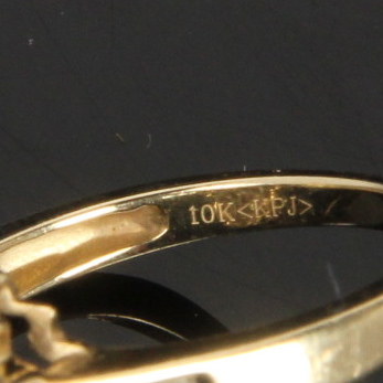 10K Yellow Gold Chocolate and White Diamond Ring