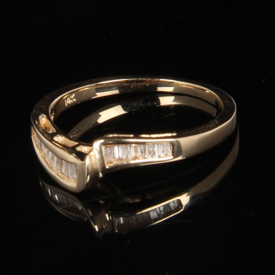 14K Yellow Gold Fitted 0.50 CTW Diamond Wedding Ring