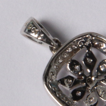 14K White Gold and 0.25 CTW Diamond Pendant