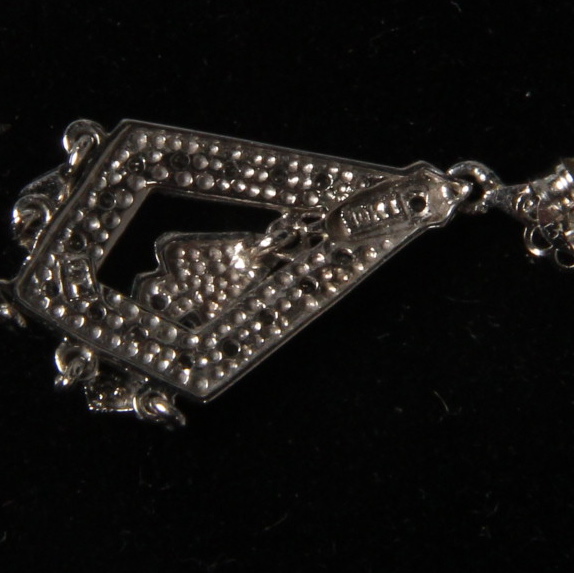 10K White Gold Diamond Chandelier Earrings