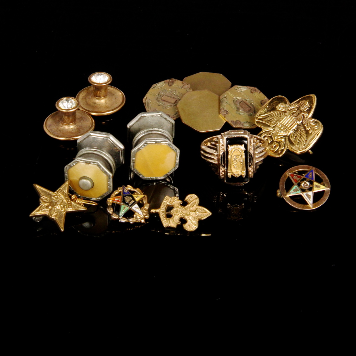 Vintage Class Ring and Girl Scout Pins