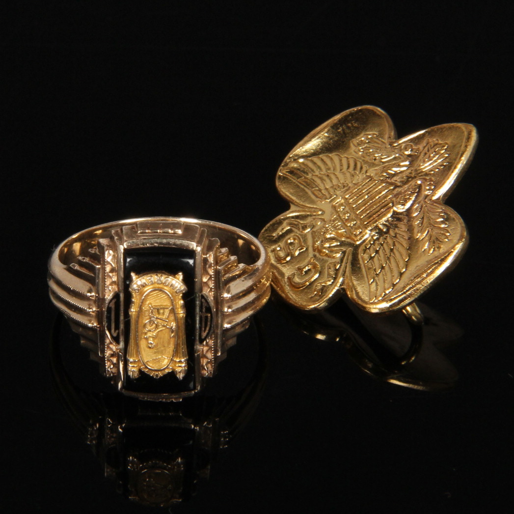 Vintage Class Ring and Girl Scout Pins