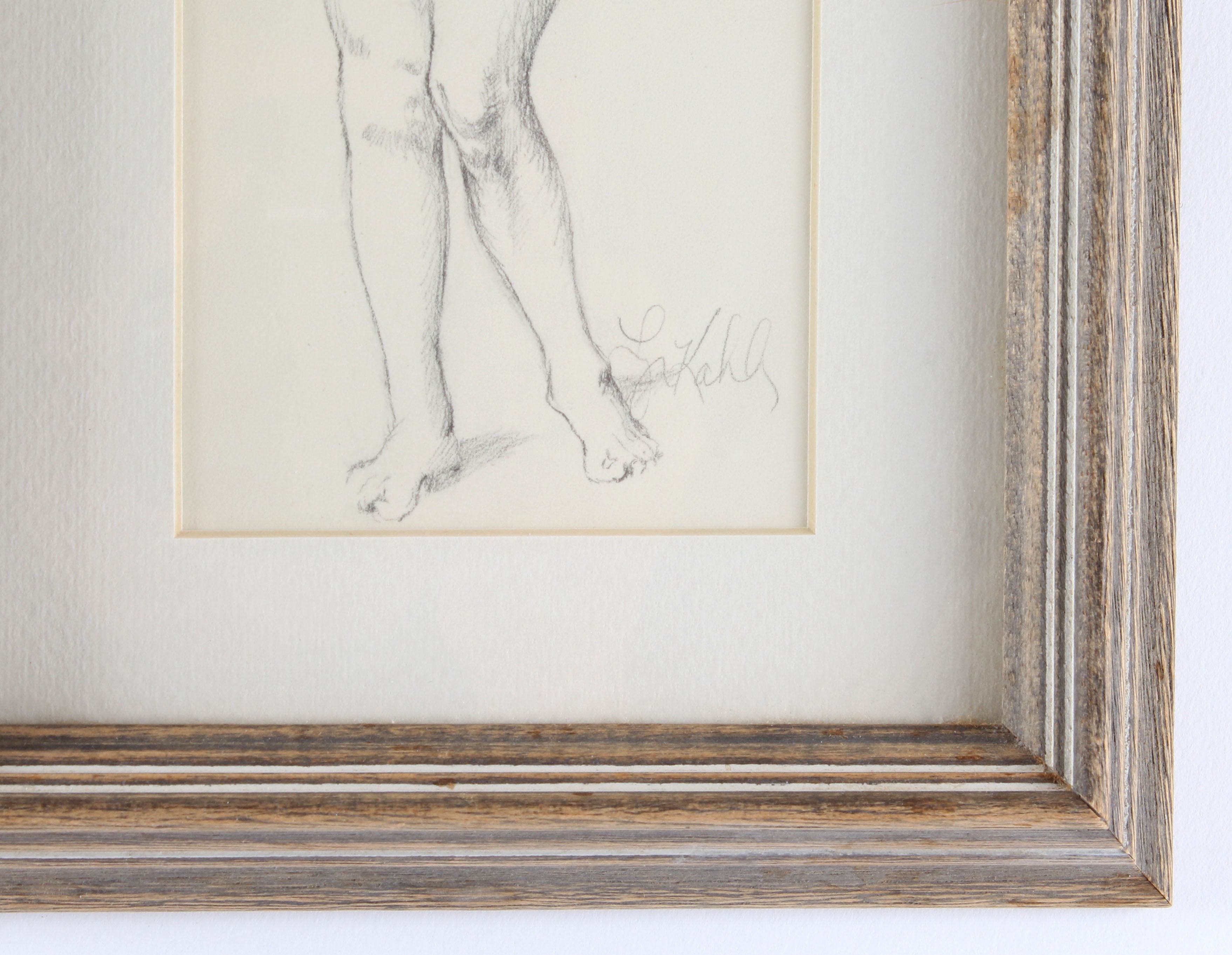 Lynn Kahle Signed Nude Sketch