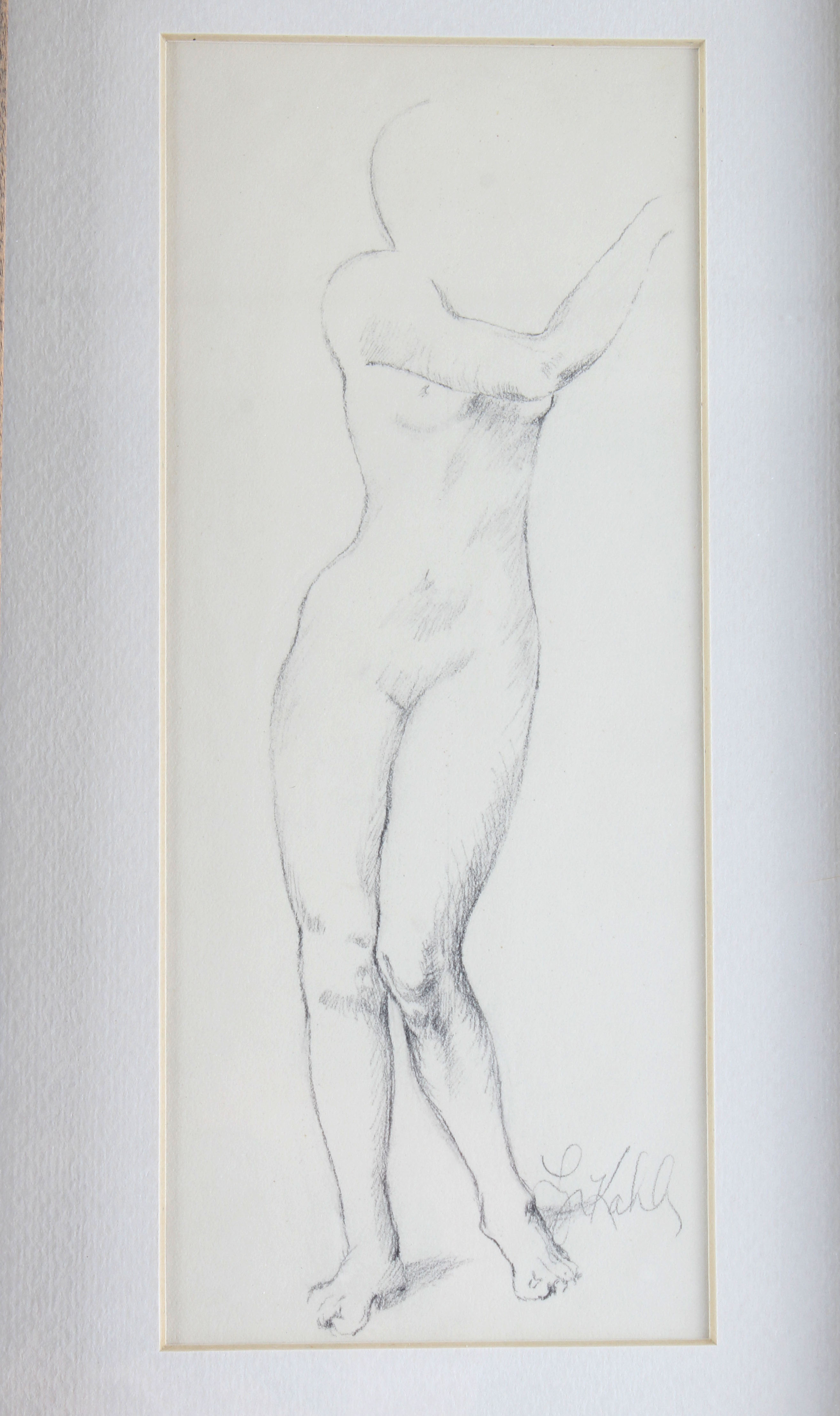 Lynn Kahle Signed Nude Sketch