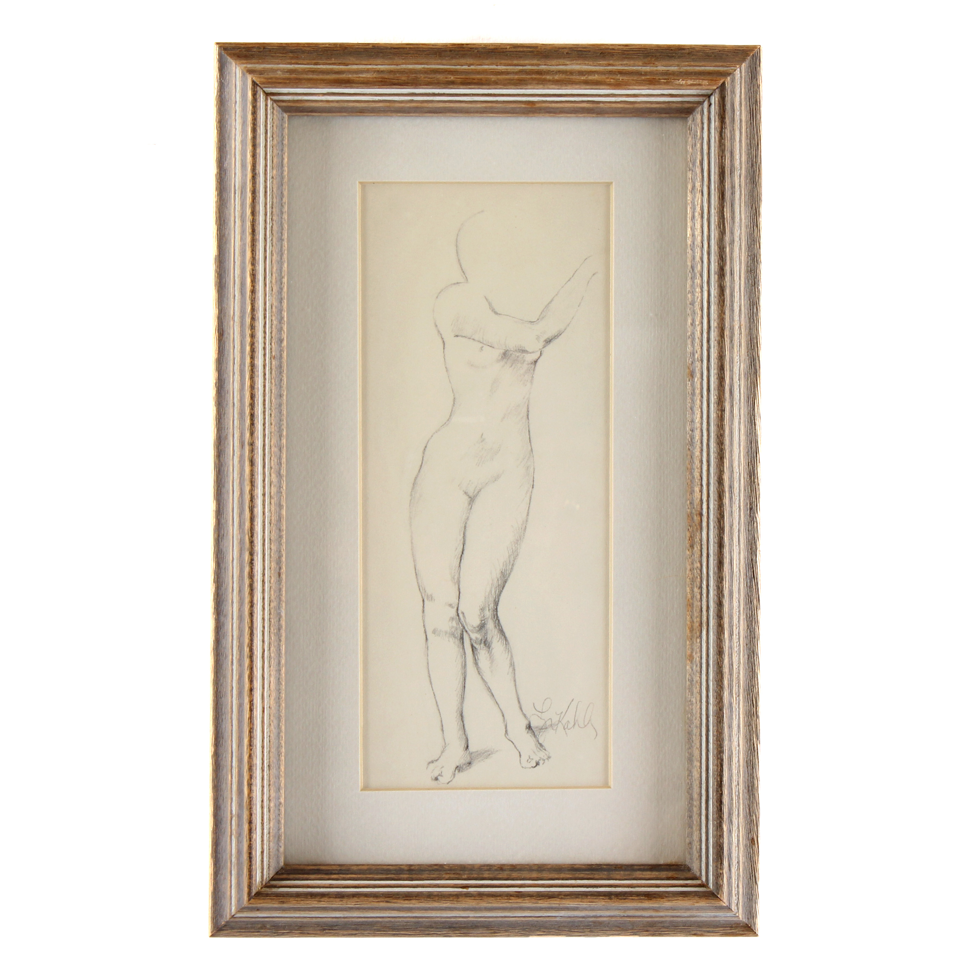 Lynn Kahle Signed Nude Sketch