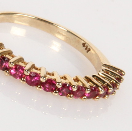 10K Yellow Gold Pink Sapphire Ring