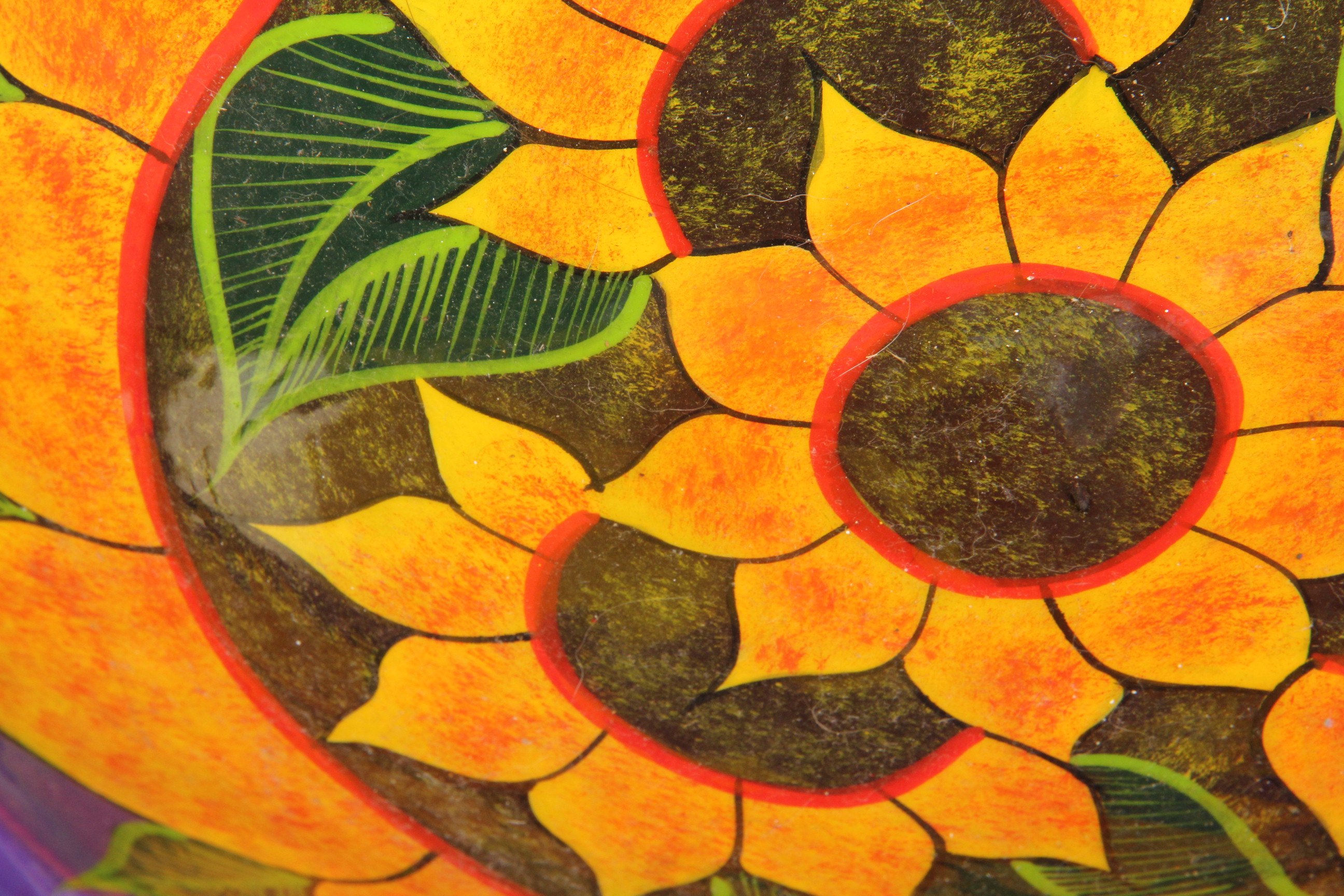 Three Vibrantly Painted Terracotta Pieces