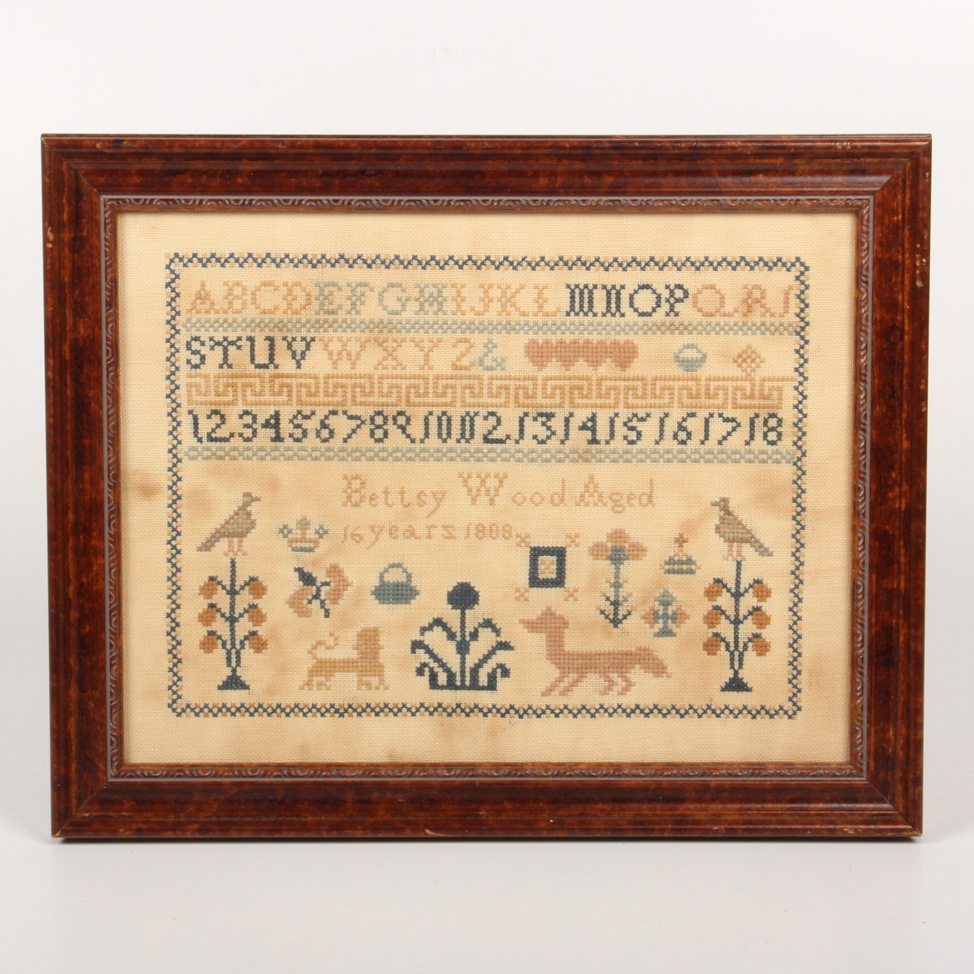 Antique Embroidered Sampler