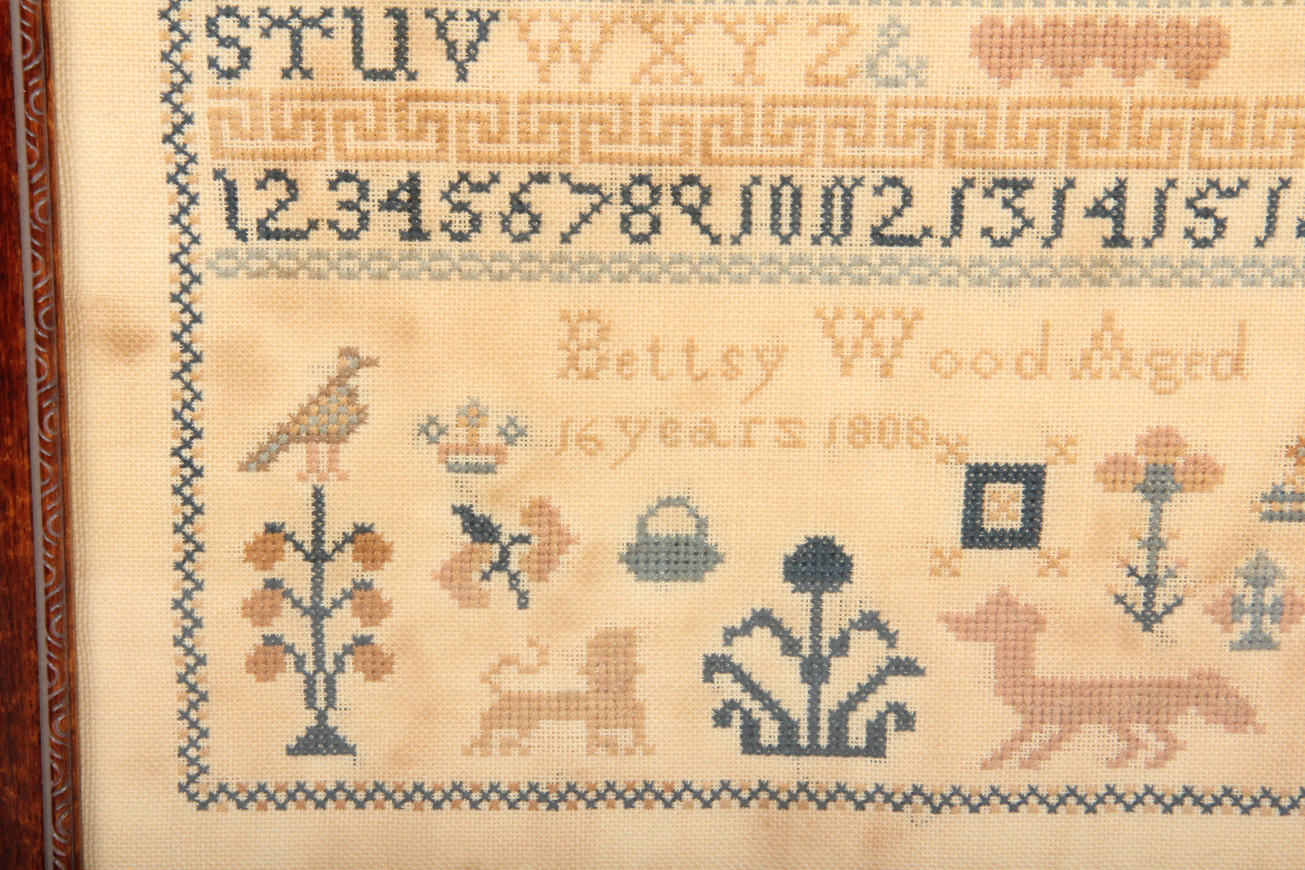 Antique Embroidered Sampler