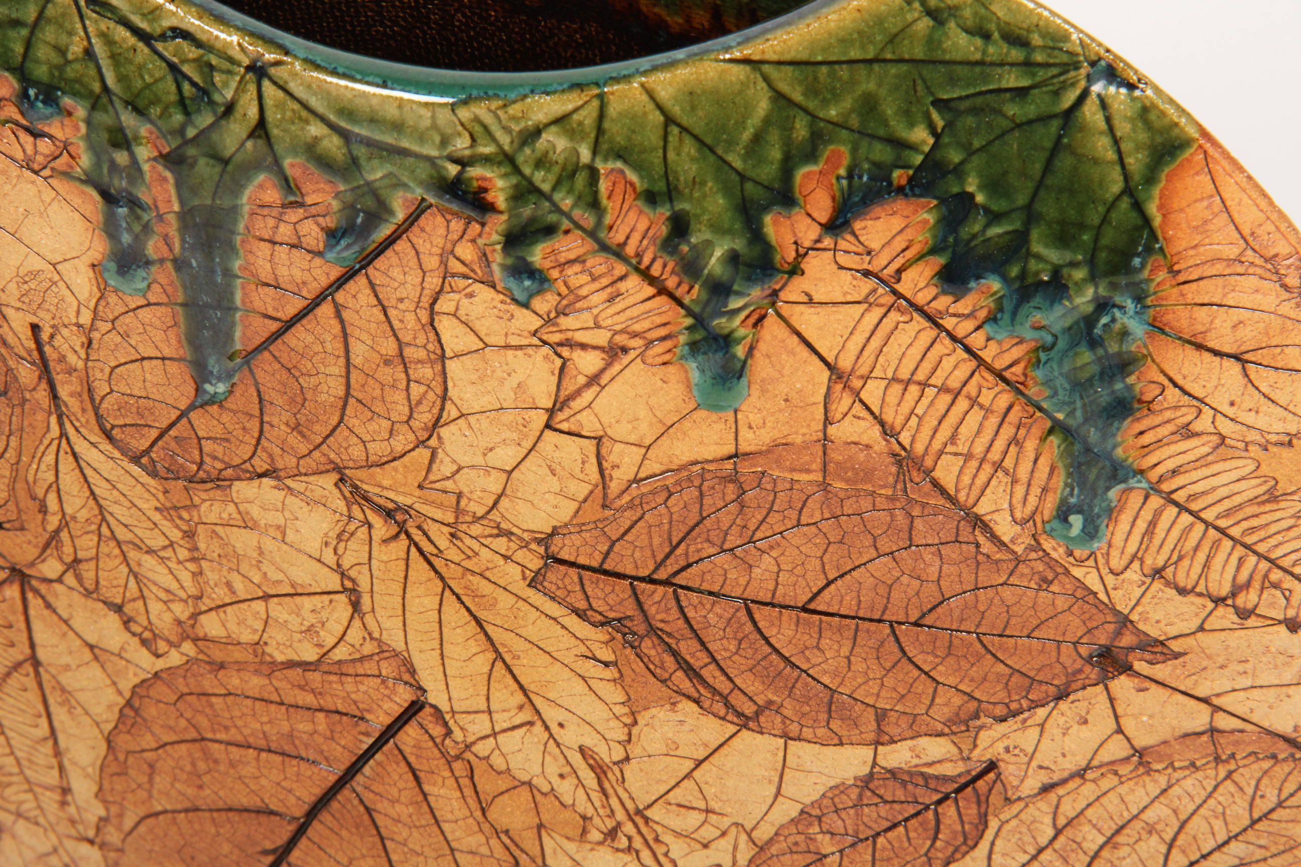 Collection of Handmade Malabar Leaf Pottery
