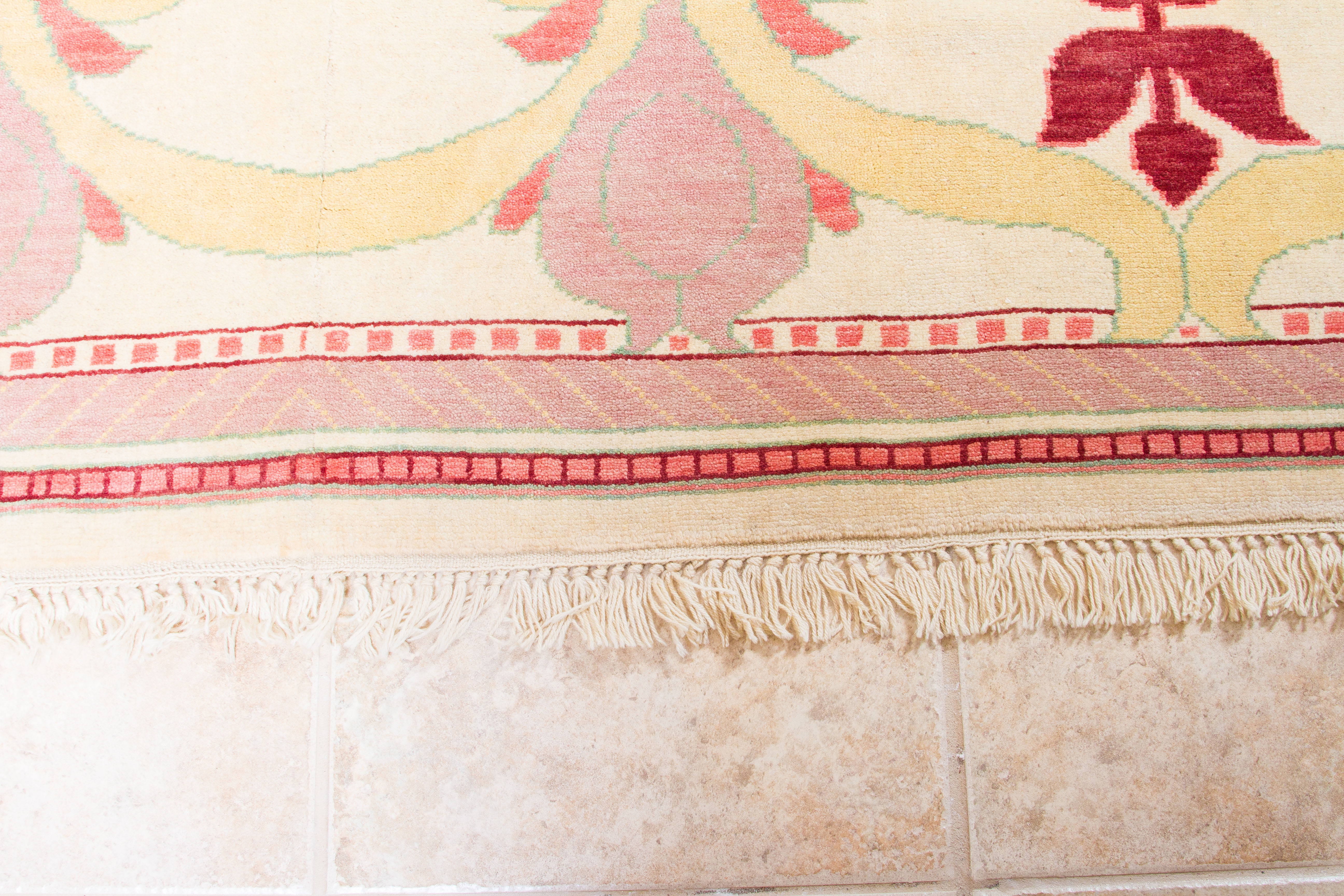 Contemporary Hand Knotted Oushak Rug