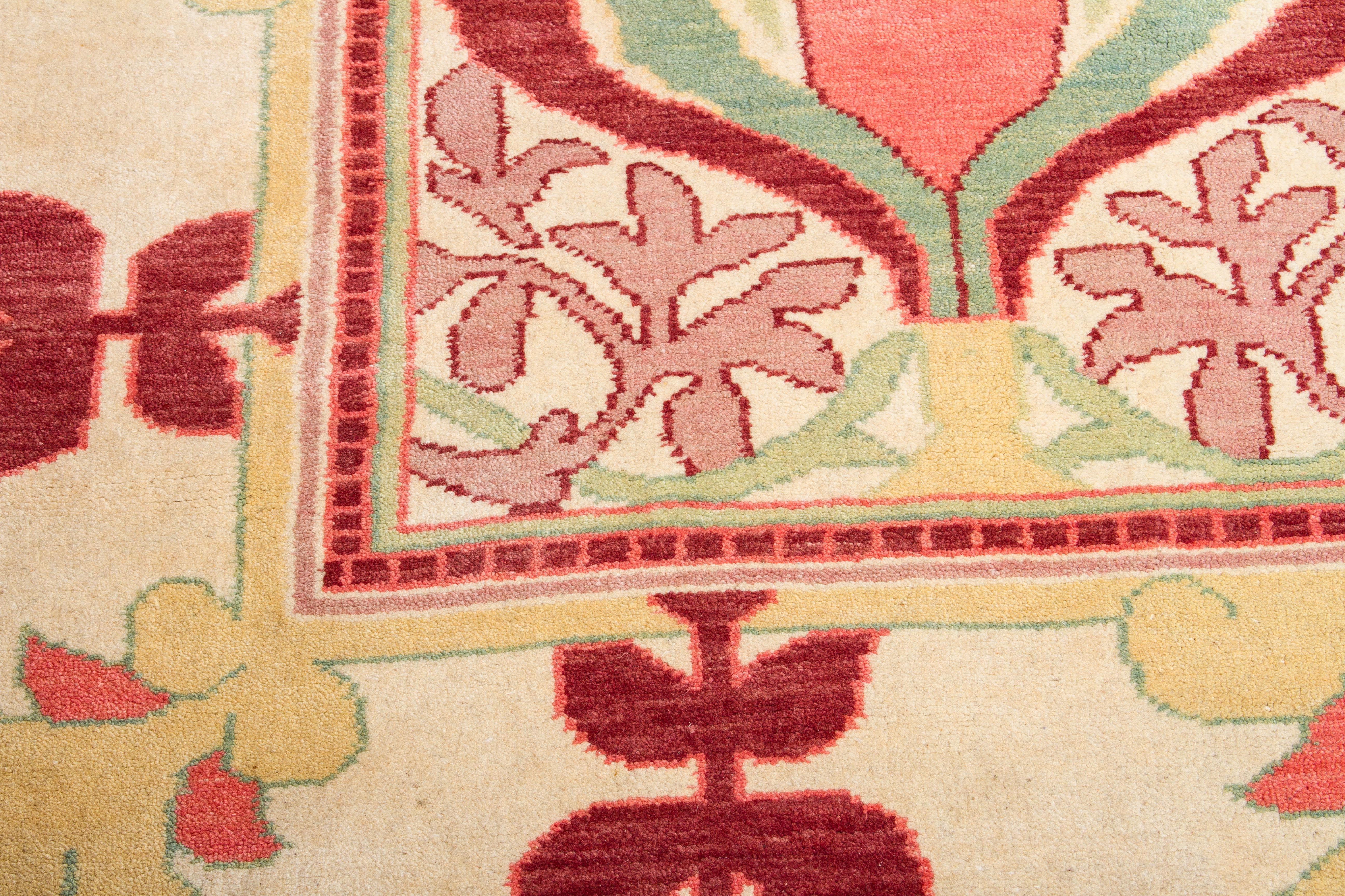 Contemporary Hand Knotted Oushak Rug