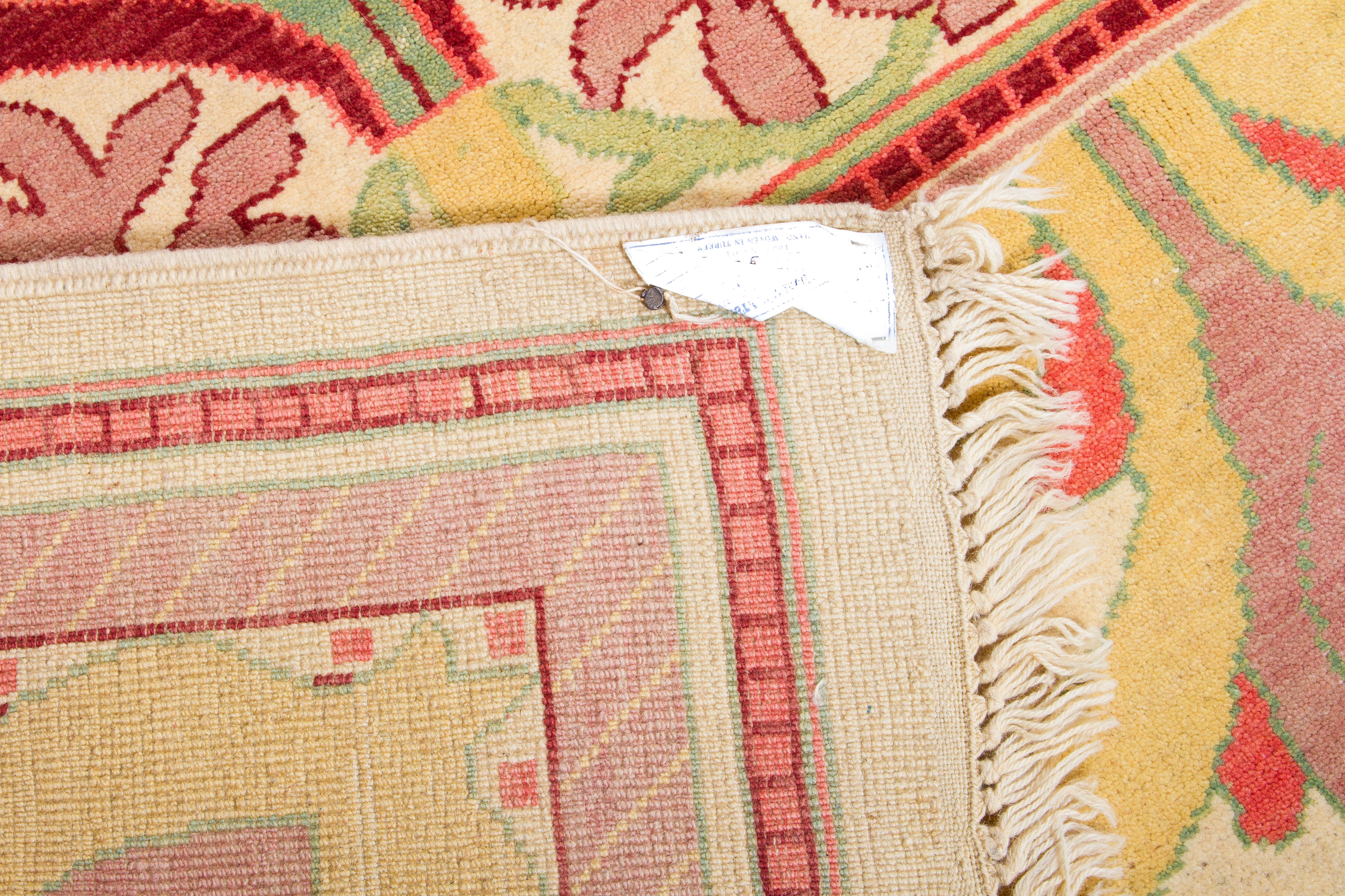 Contemporary Hand Knotted Oushak Rug