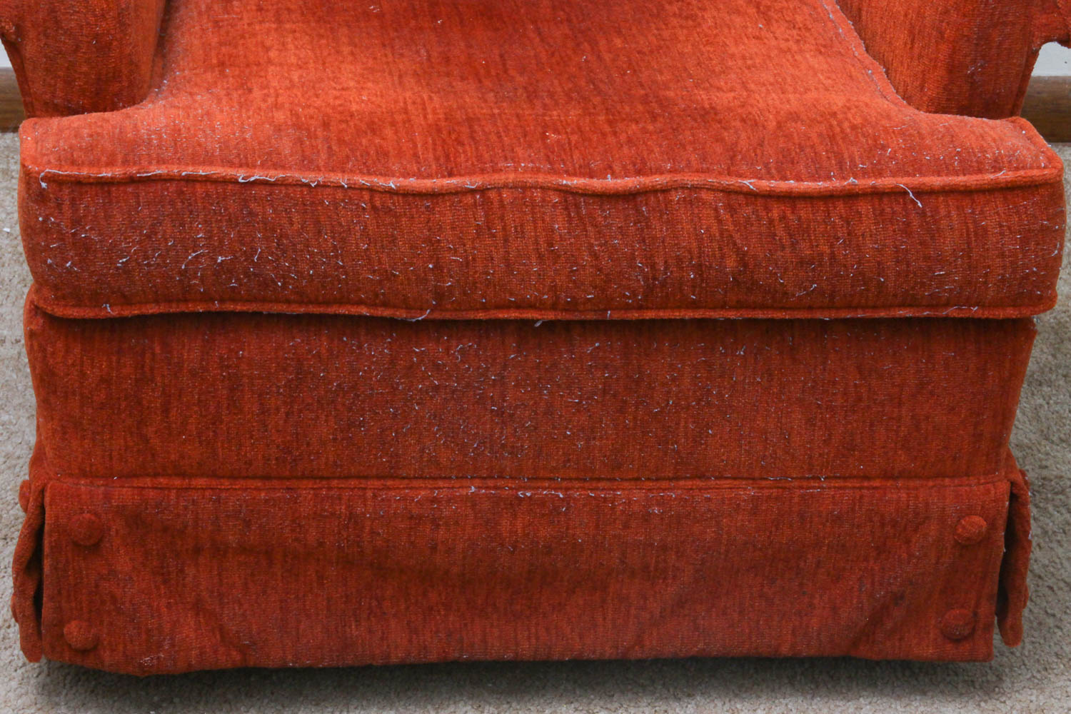 Vintage Corduroy Upholstered Armchair