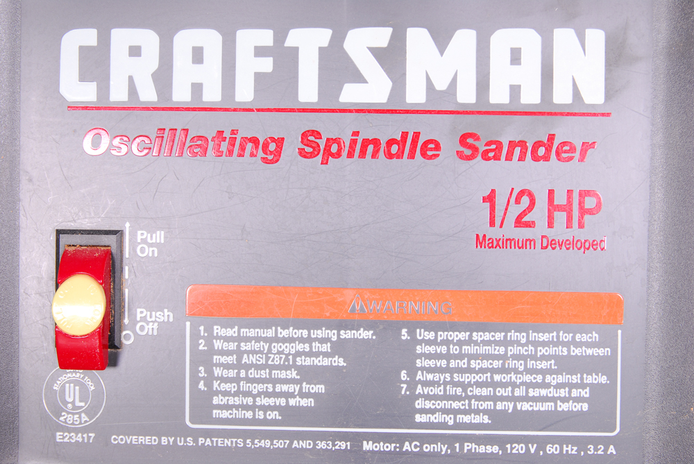 Craftsman 1/2 HP Oscillating Spindle Sander With Stand