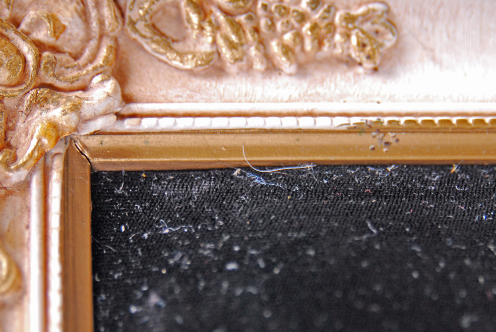 Porcelain Sculpture on Framed Velveteen