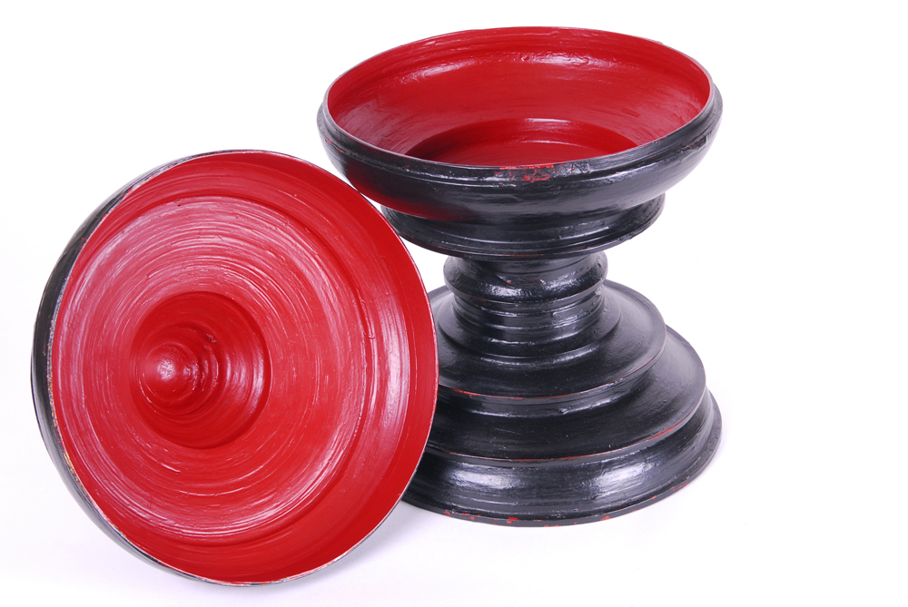 Collection of Black Lacquered Containers