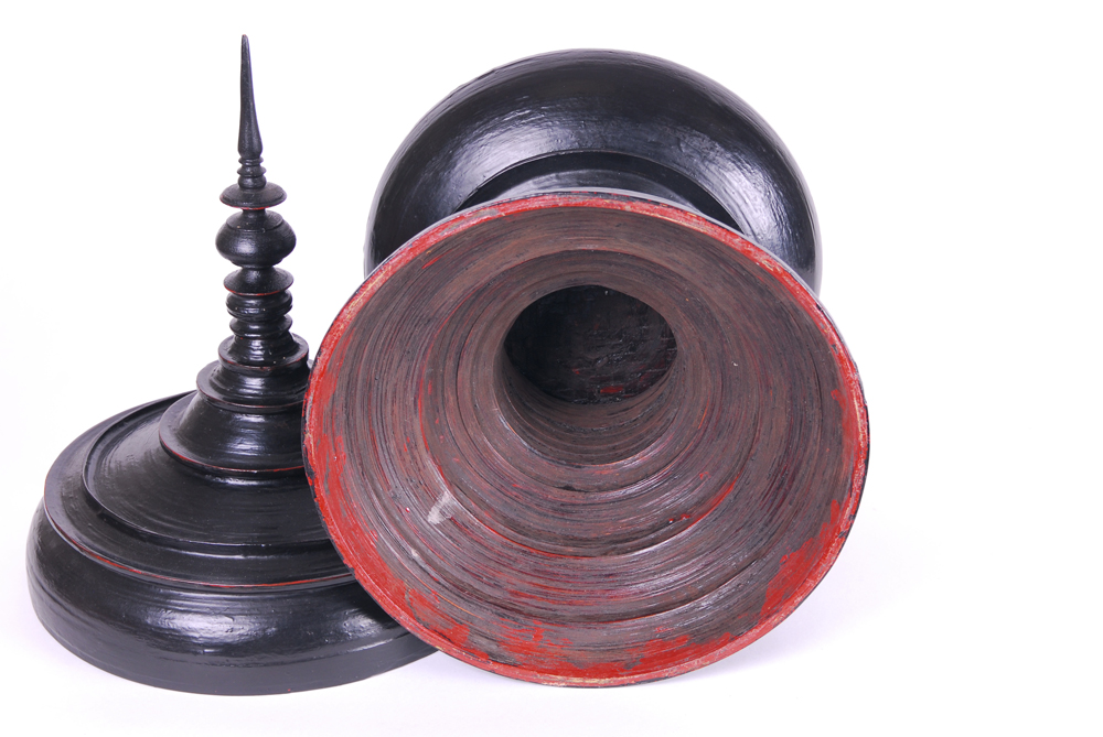 Collection of Black Lacquered Containers