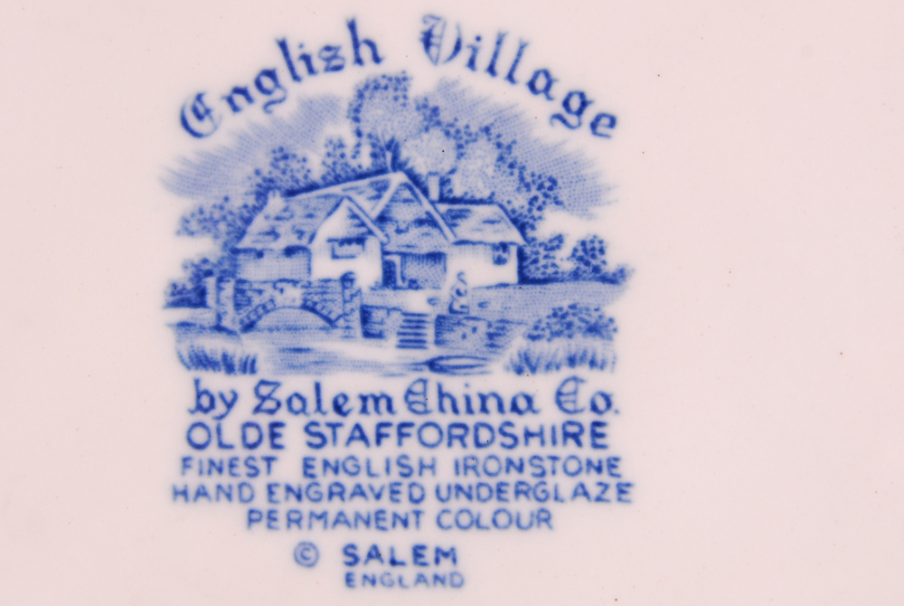 Salem China Co. Olde Staffordshire "English Village" Dish Set