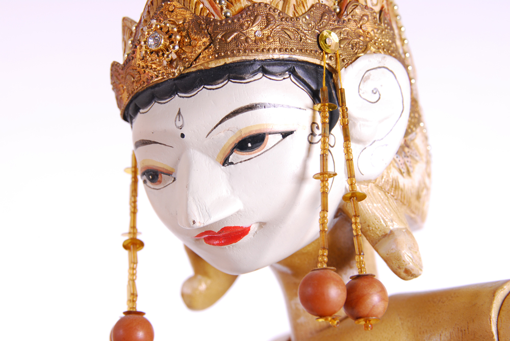 Indonesian Rama and Sita "Wayang Golek" Rod Puppets