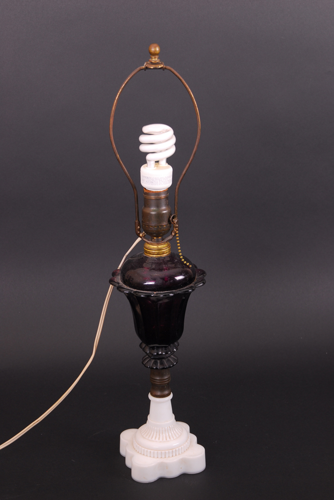 Amethyst Glass Lamp