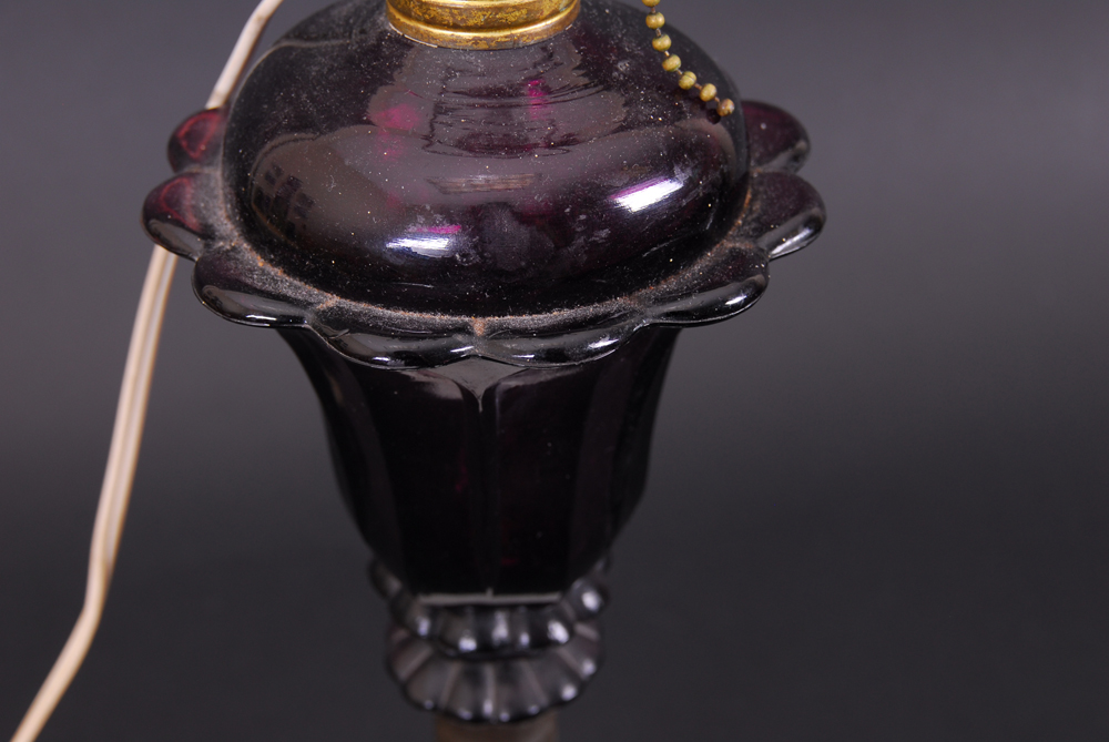 Amethyst Glass Lamp