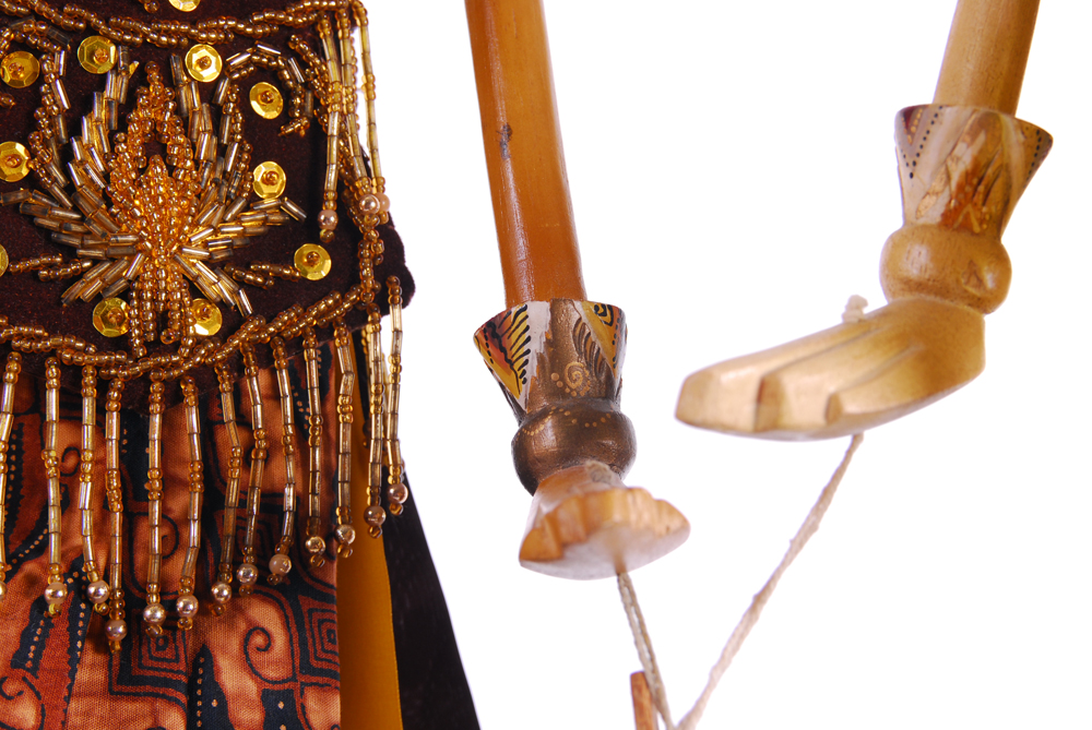 Indonesian Rama and Sita "Wayang Golek" Rod Puppets