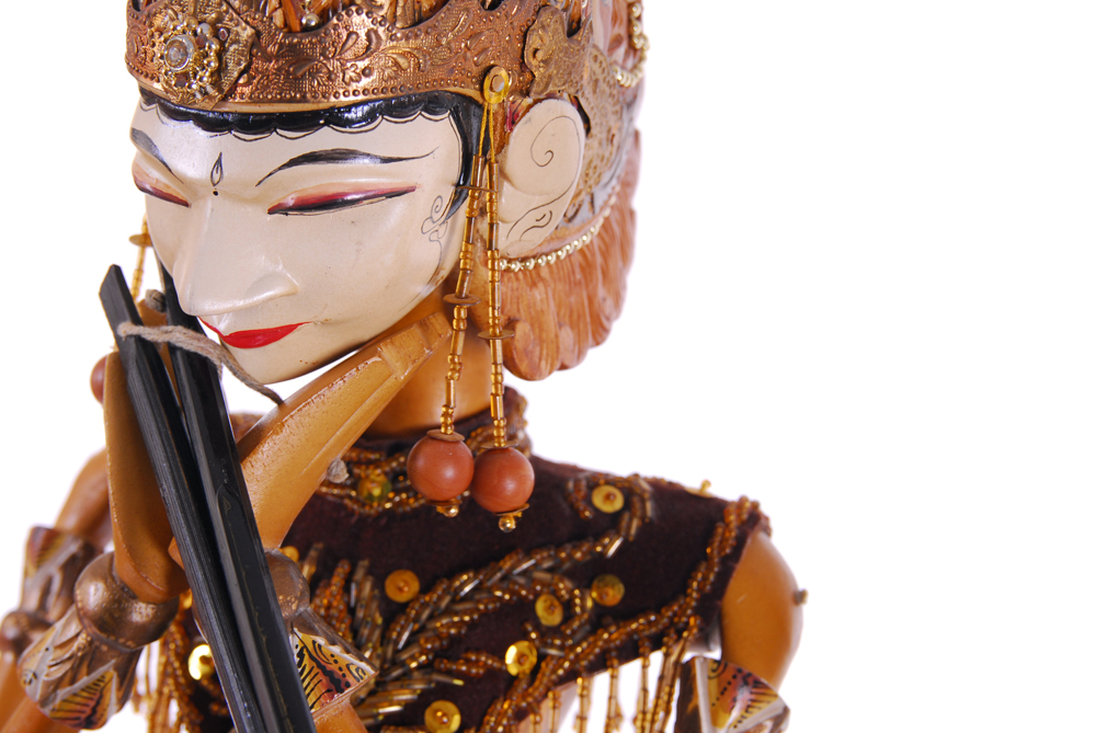 Indonesian Rama and Sita "Wayang Golek" Rod Puppets