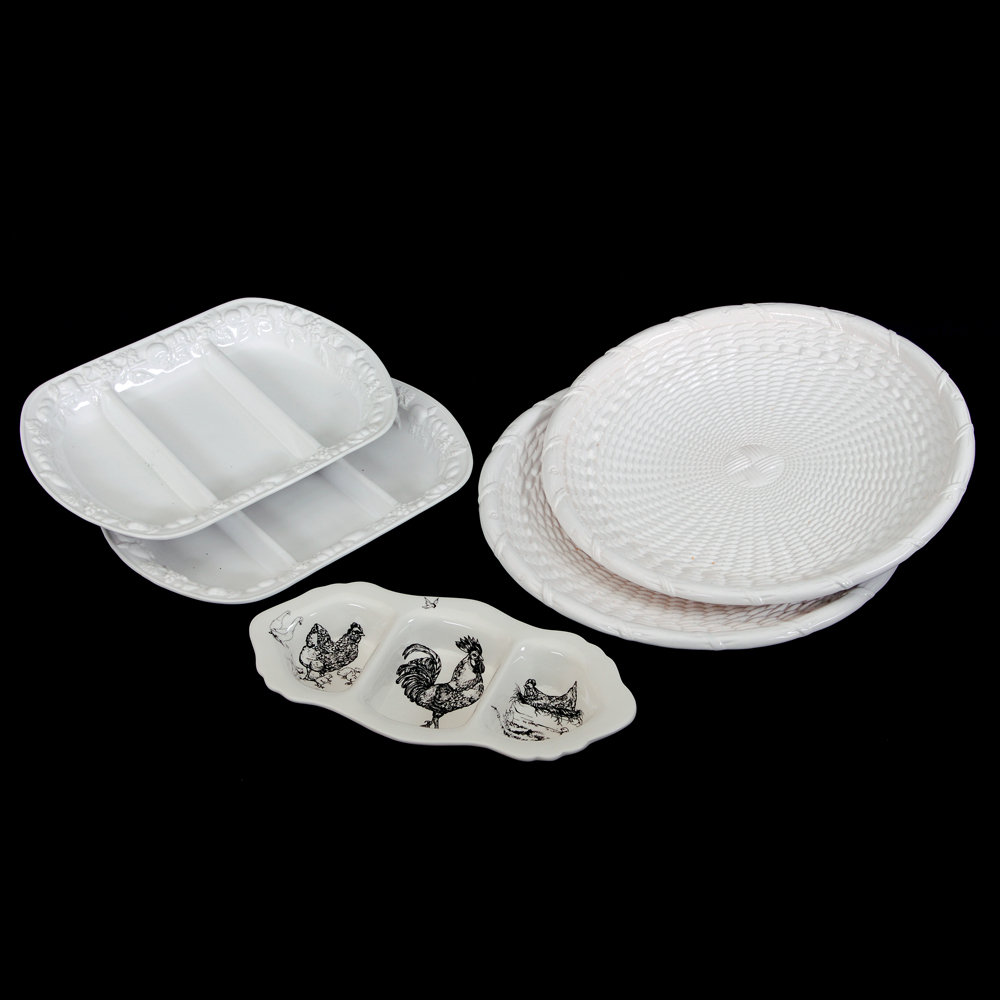 Collection of Party Serving Platters