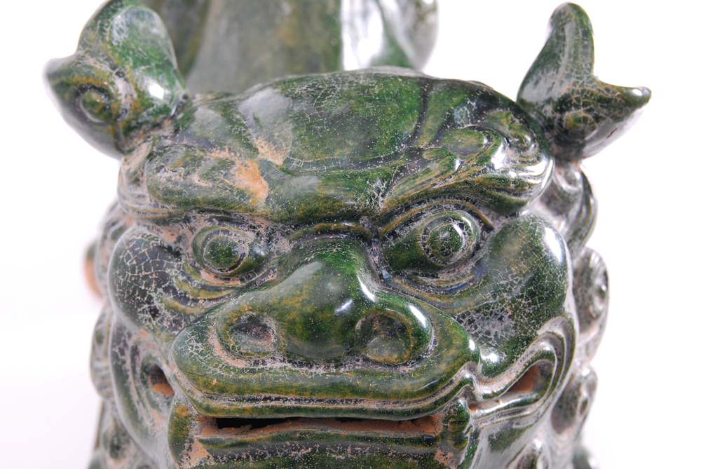 Large Ceramic Foo Dog Replica Statue