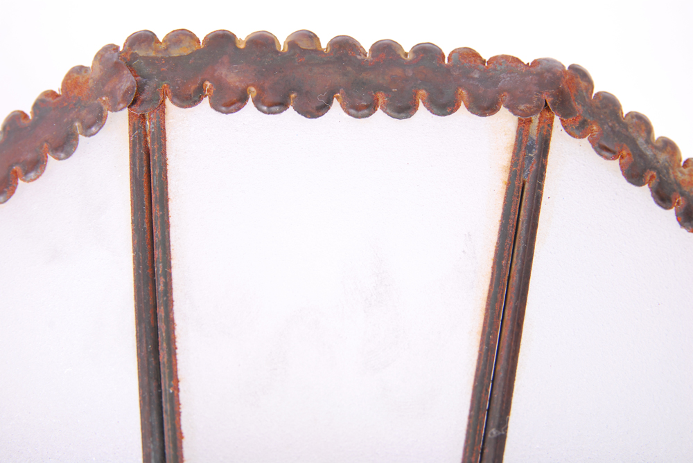 Pair of Metal and Glass Wall Mounted Lights