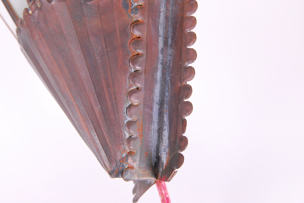 Pair of Metal and Glass Wall Mounted Lights