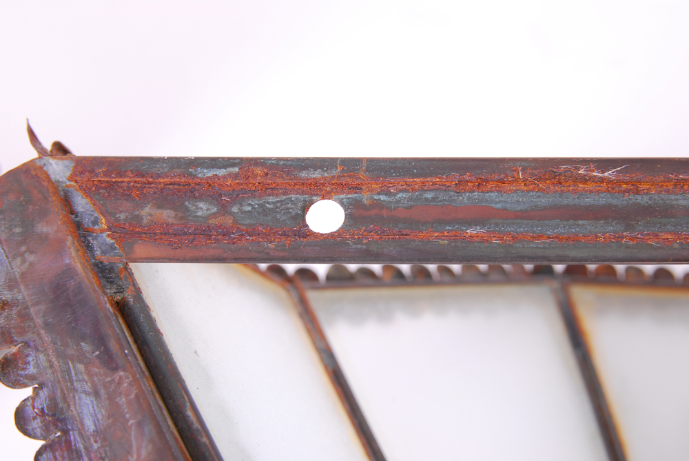 Pair of Metal and Glass Wall Mounted Lights