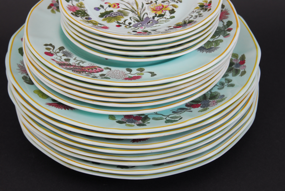 Collection of Real English Ironstone Calyx Ware "Ming Jade" China