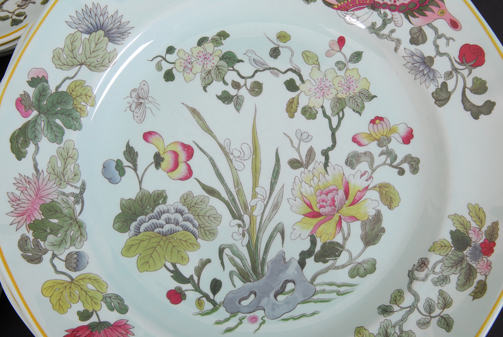Collection of Real English Ironstone Calyx Ware "Ming Jade" China