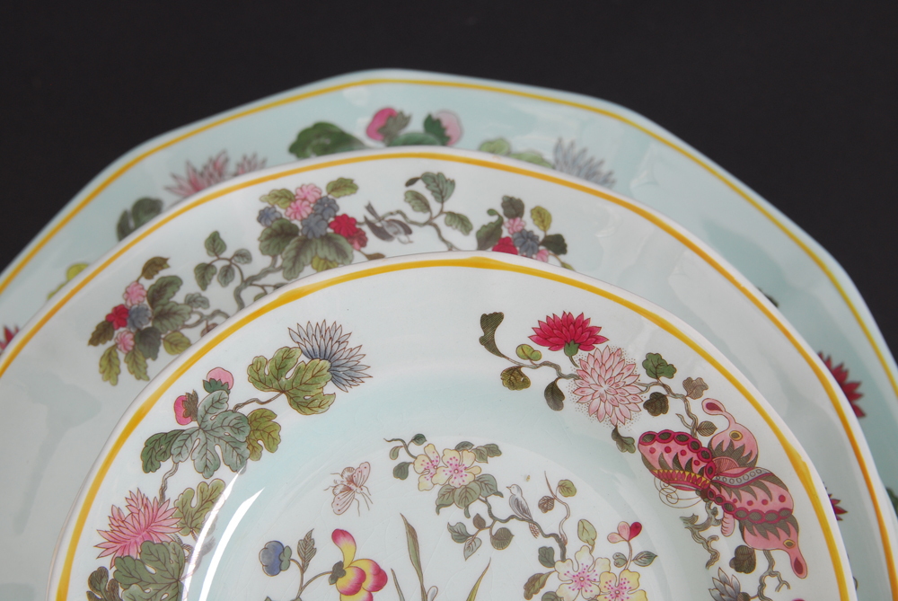 Collection of Real English Ironstone Calyx Ware "Ming Jade" China