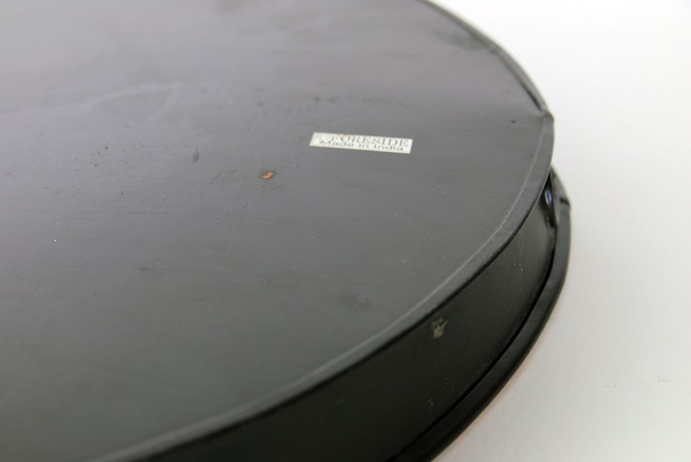 Black Lacquered Tole Tray Table