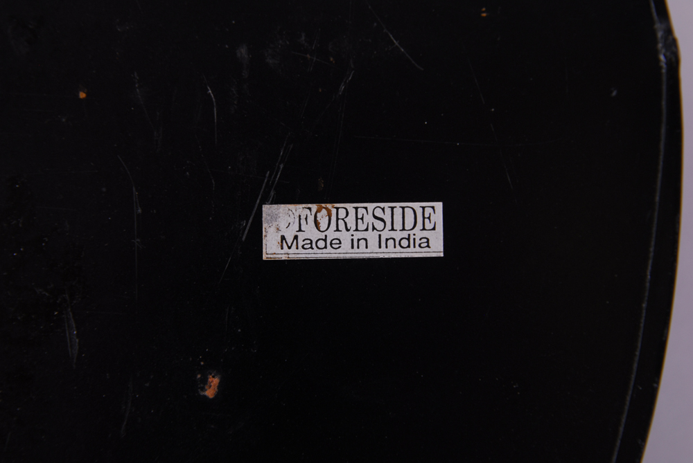 Black Lacquered Tole Tray Table