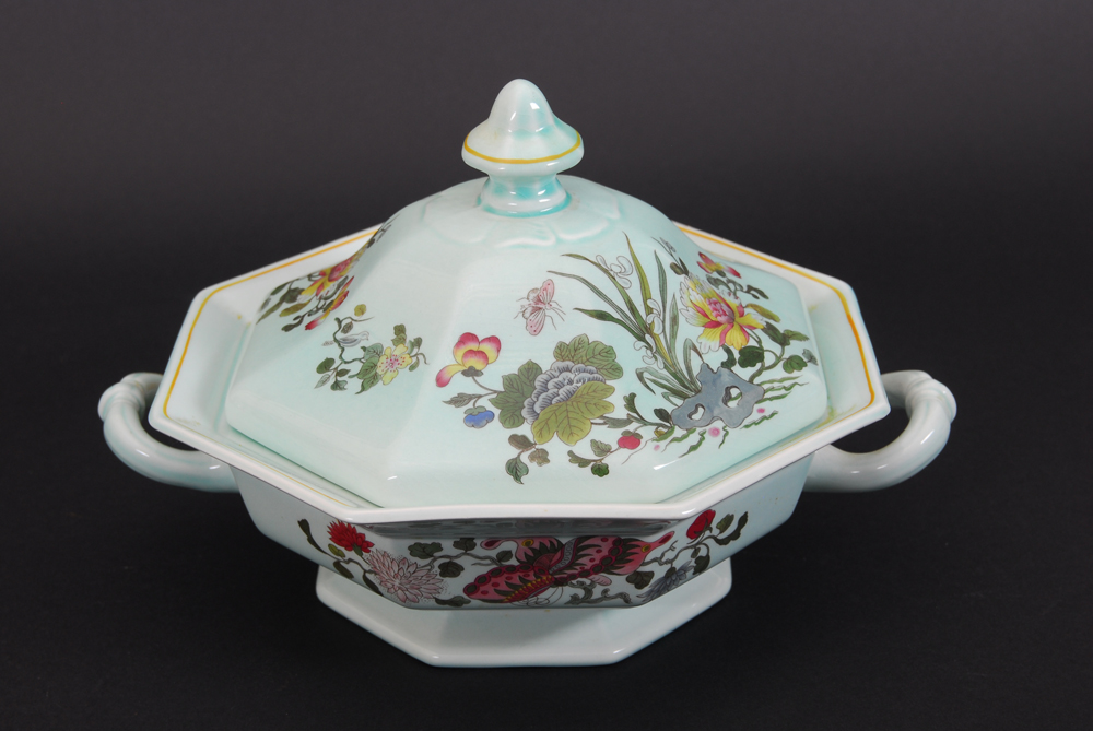 Collection of Real English Ironstone Calyx Ware "Ming Jade" China