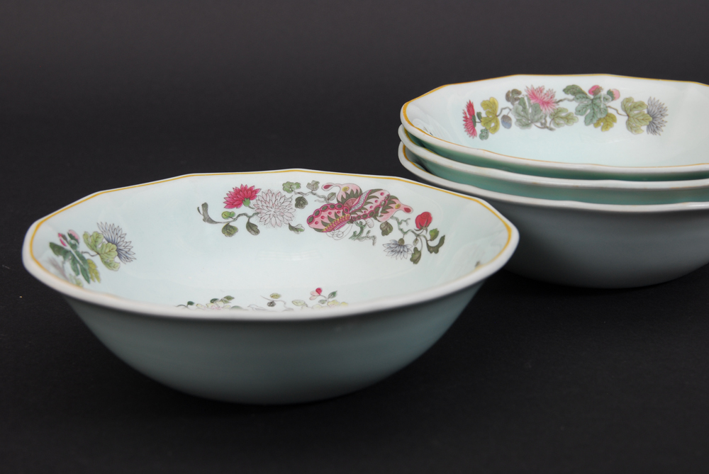 Collection of Real English Ironstone Calyx Ware "Ming Jade" China
