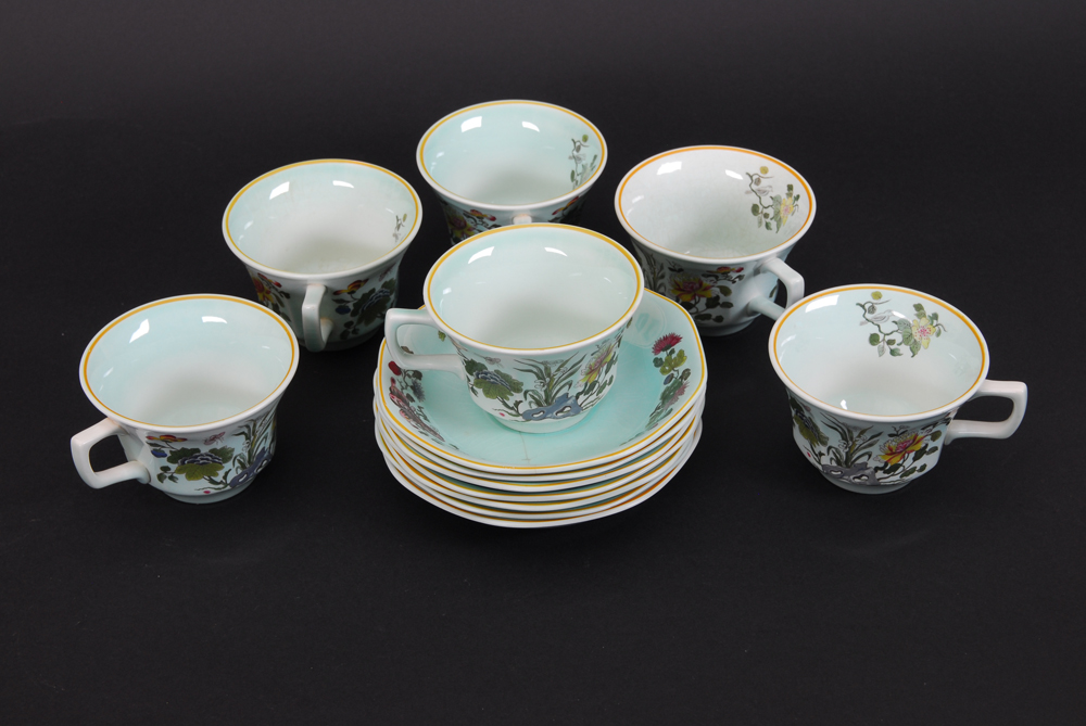 Collection of Real English Ironstone Calyx Ware "Ming Jade" China