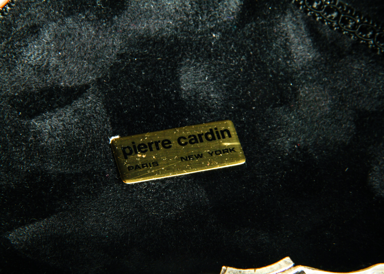 Pierre Cardin Vintage Metal Clutch Handbag with Shoulder Chain