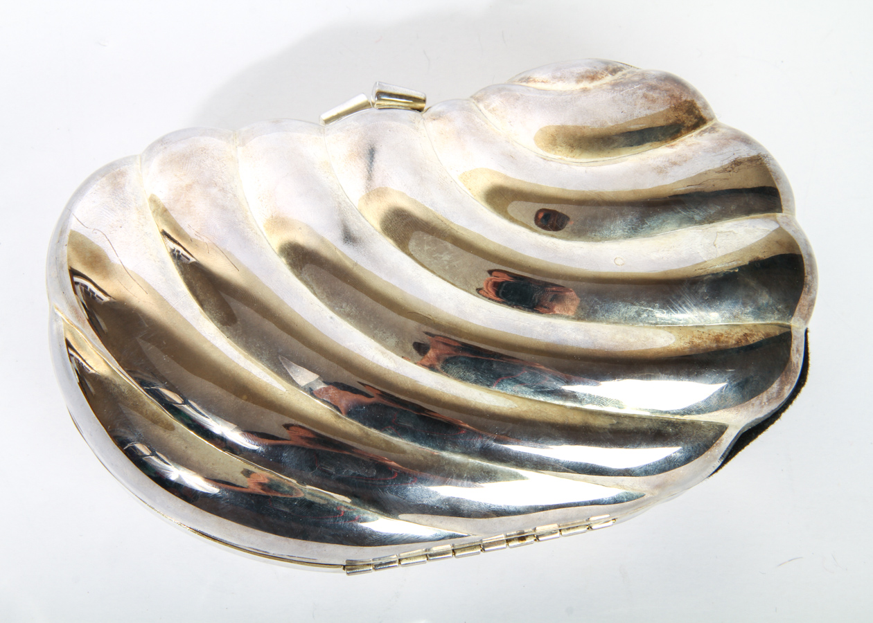 Pierre Cardin Vintage Metal Clutch Handbag with Shoulder Chain