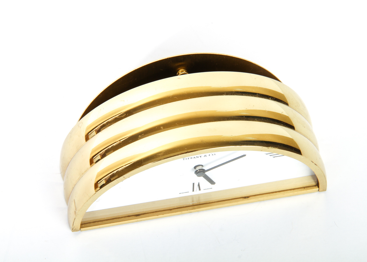 Tiffany & Co. Brass Mantle Clock