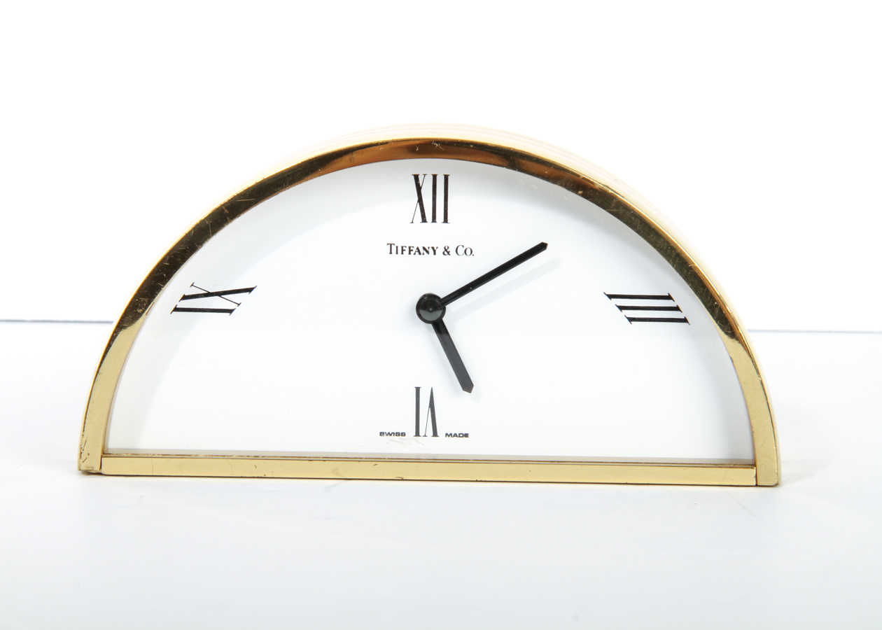 Tiffany & Co. Brass Mantle Clock