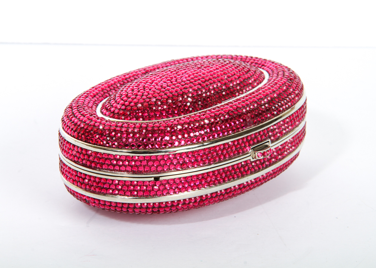 Judith Leiber Swarovski Crystal Encrusted Clutch Bag