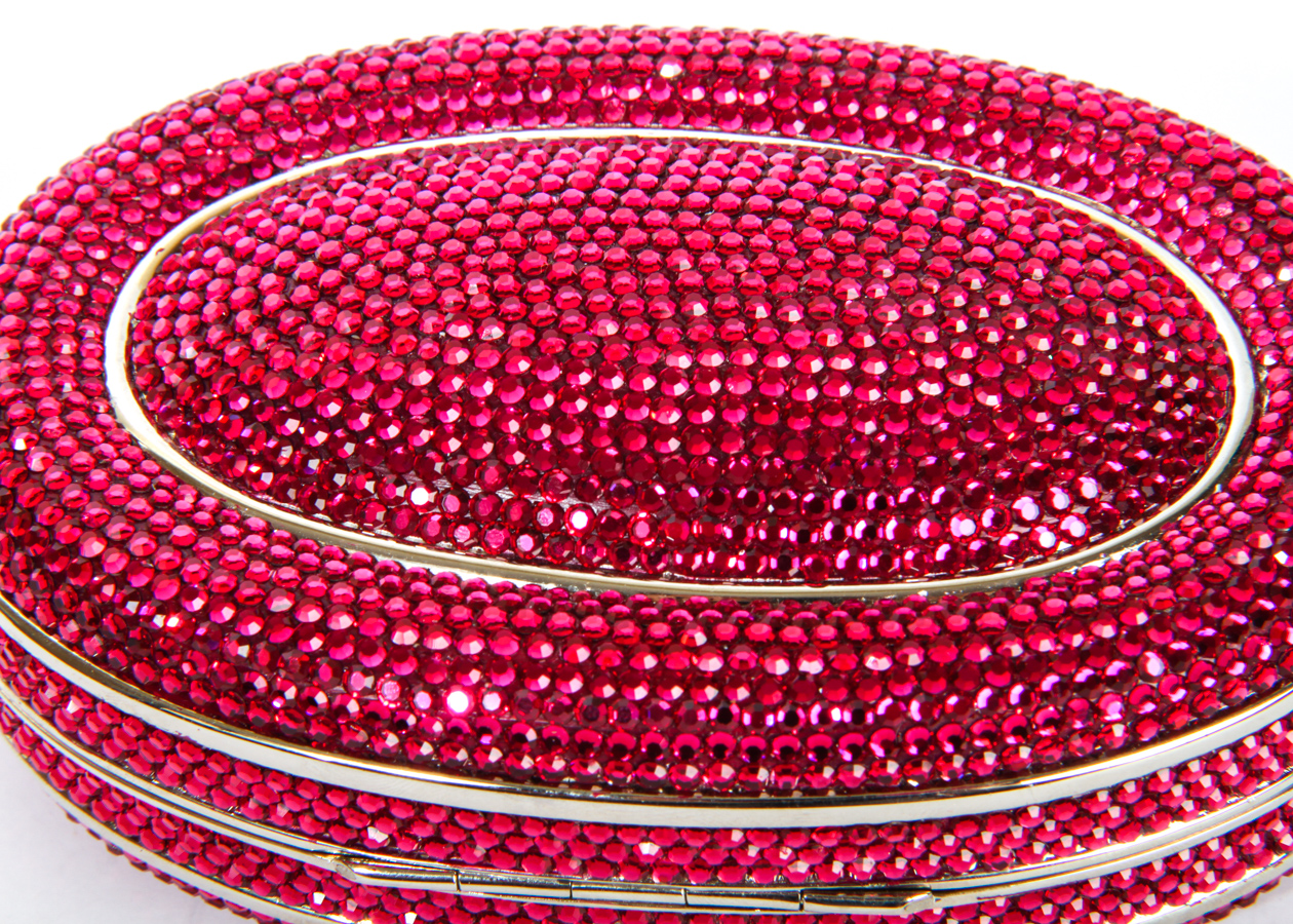 Judith Leiber Swarovski Crystal Encrusted Clutch Bag