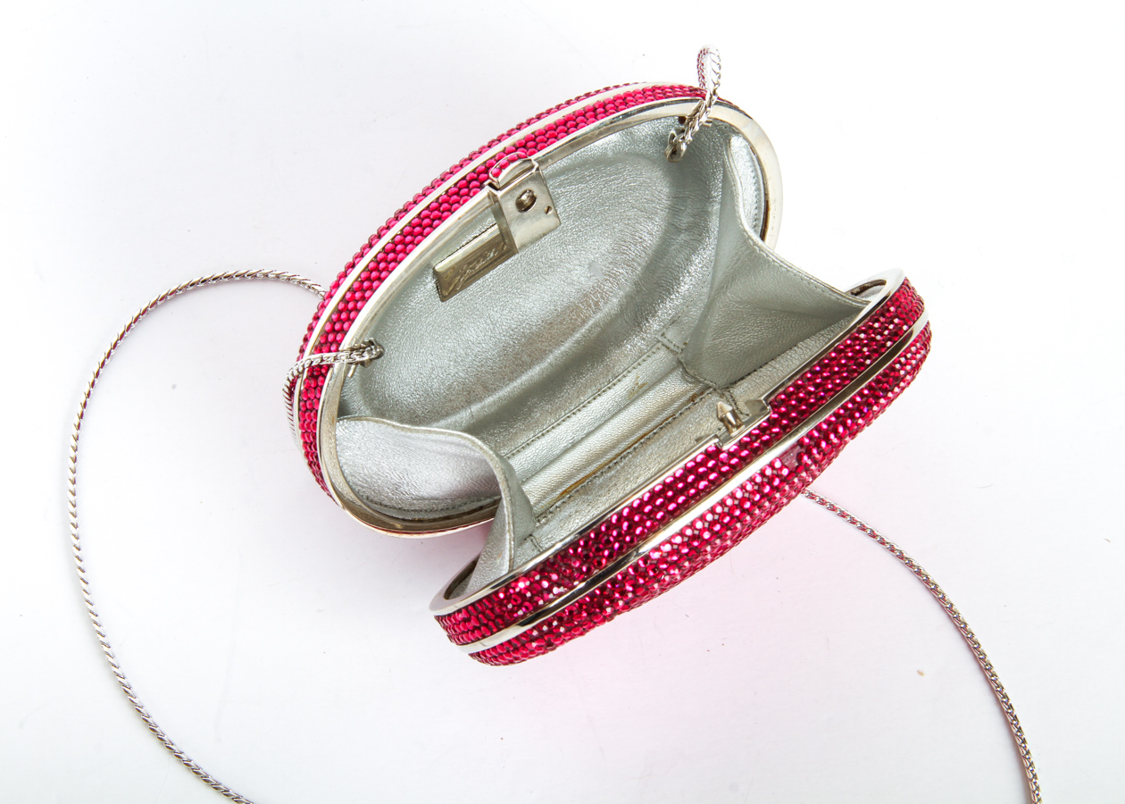 Judith Leiber Swarovski Crystal Encrusted Clutch Bag