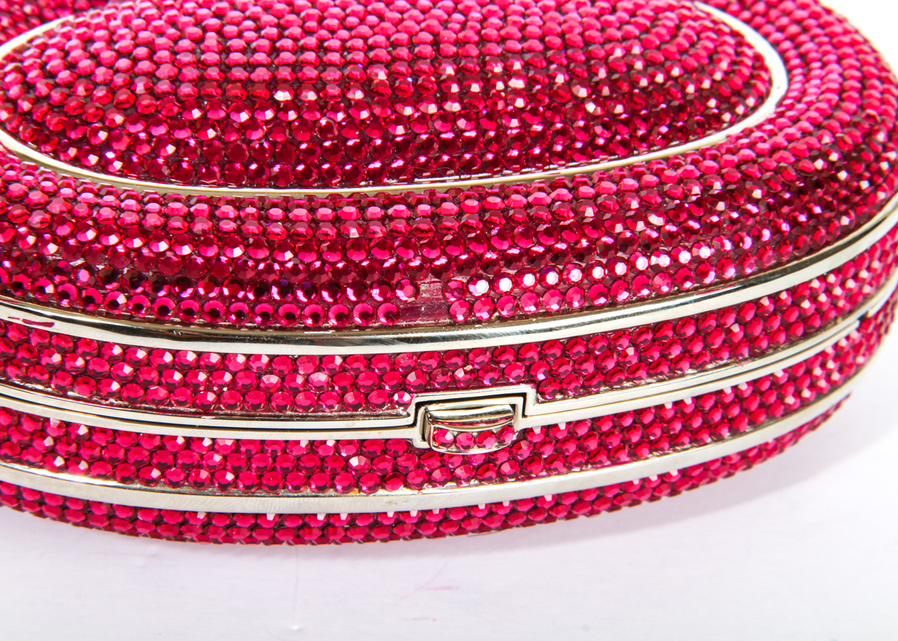 Judith Leiber Swarovski Crystal Encrusted Clutch Bag