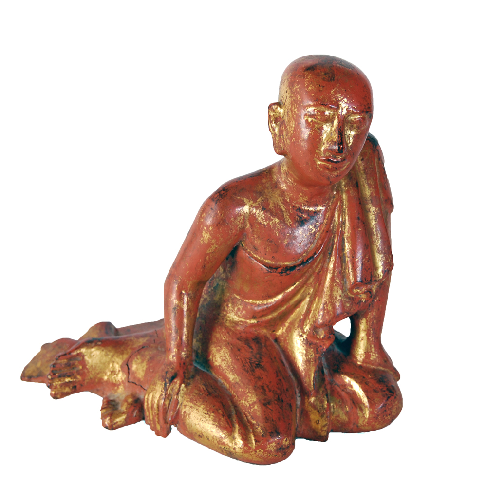 Antique Carved Wood Statue